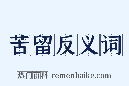 苦留反义词是什么意思的图片